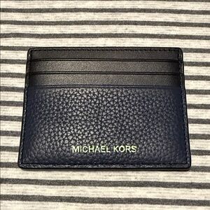 Michael Kors Black/Navy Card Holder - Like New/Smoke & Pet Free